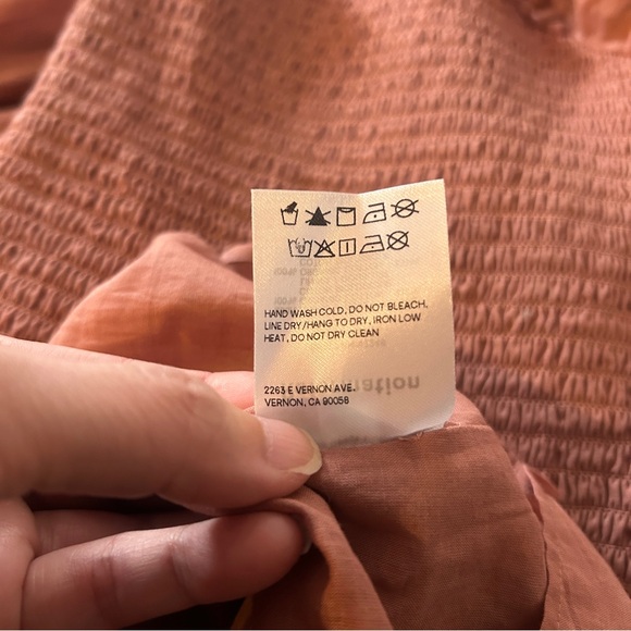 Reformation Dunes Mini Dress Balloon Long Sleeve Praline Size 0 - Picture 12 of 13